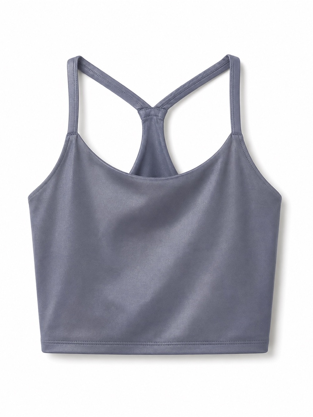 Abercrombie & Fitch Slate Blue Racerback Crop Camisole